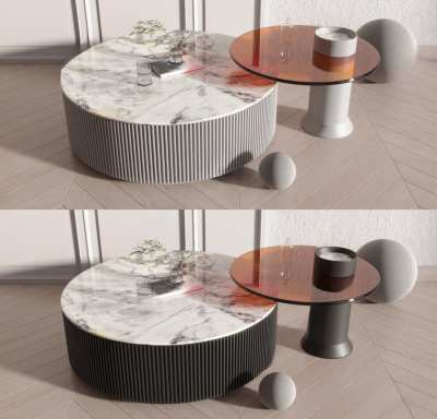 现代茶几3D模型下载